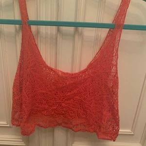 See through beach crop top